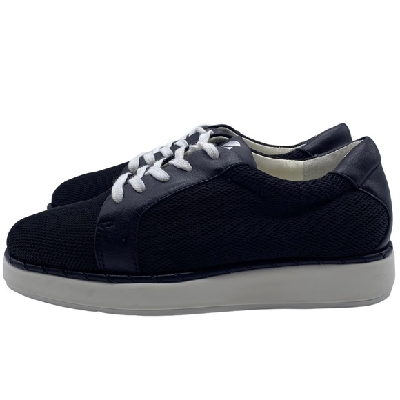 Franco Sarto Quinn Sneaker Black Leather Low Top Size 5.5 - Picture 12 of 12